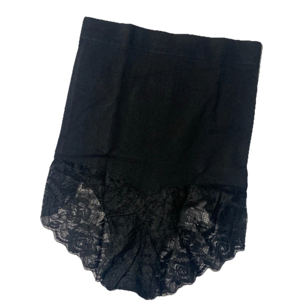 2 Pack High Waisted Girdle Lace Tummy Control Shapewear Underwear Black  XXXL